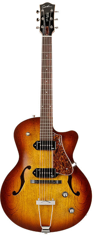 GODIN 5th Av CW KingpinII P90 Cognac Burst
