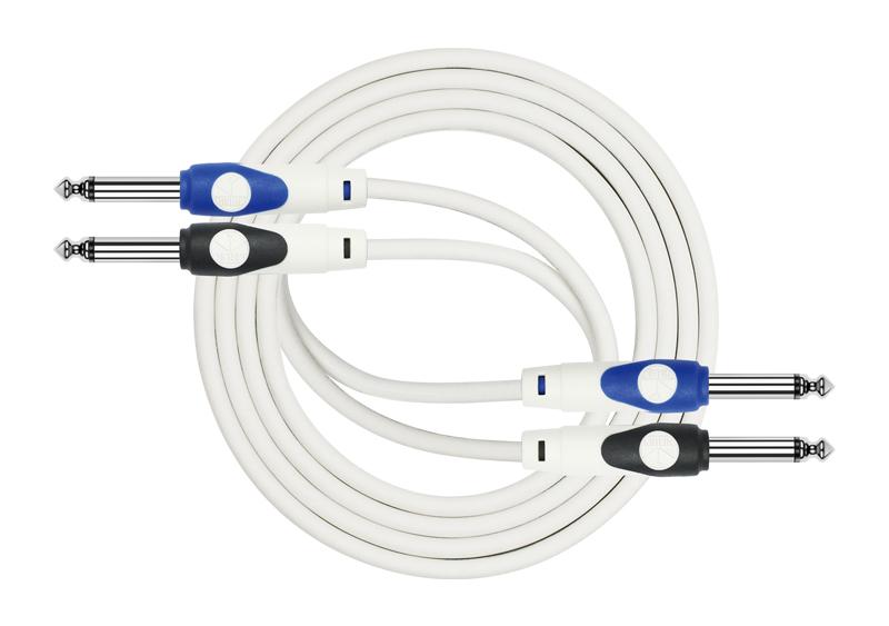 Kirlin Cable Double Jack Double Jack 3M Blanc