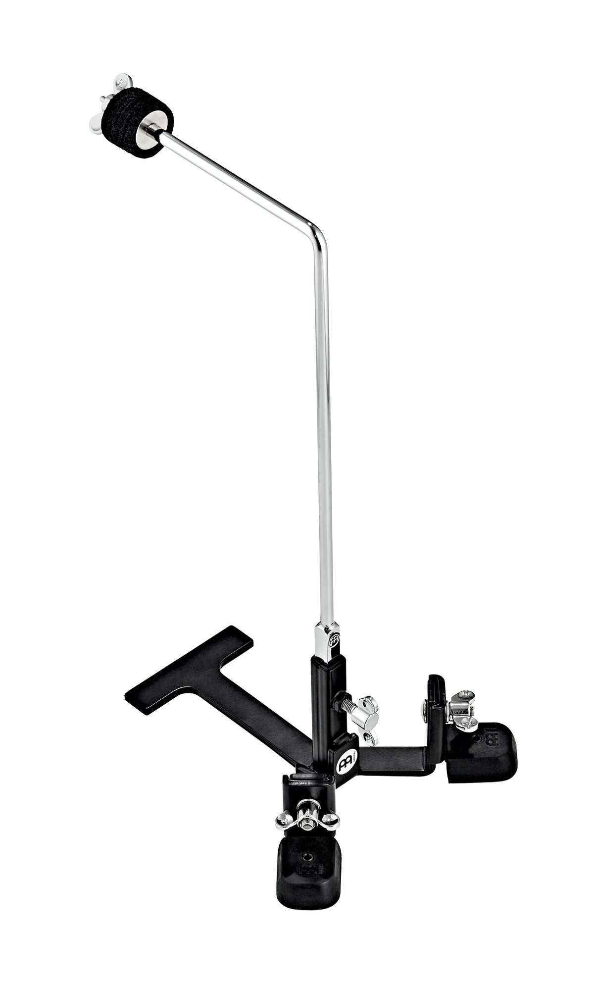 Attache cymbale Meinl pédale grosse c., adaptable à toutes les pédales de grosse caisse, avec 1 tige en L, acier noir poudré
