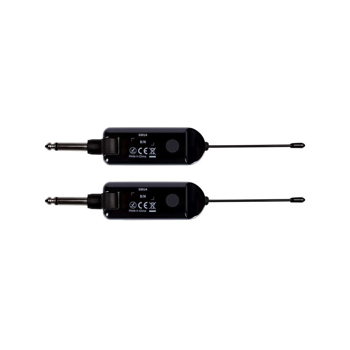 Système sans-fil GTRS GWU4 pour guitare, 4 canaux, émetteur et récepteur rechargeables, bande de fréquences UHF, noir