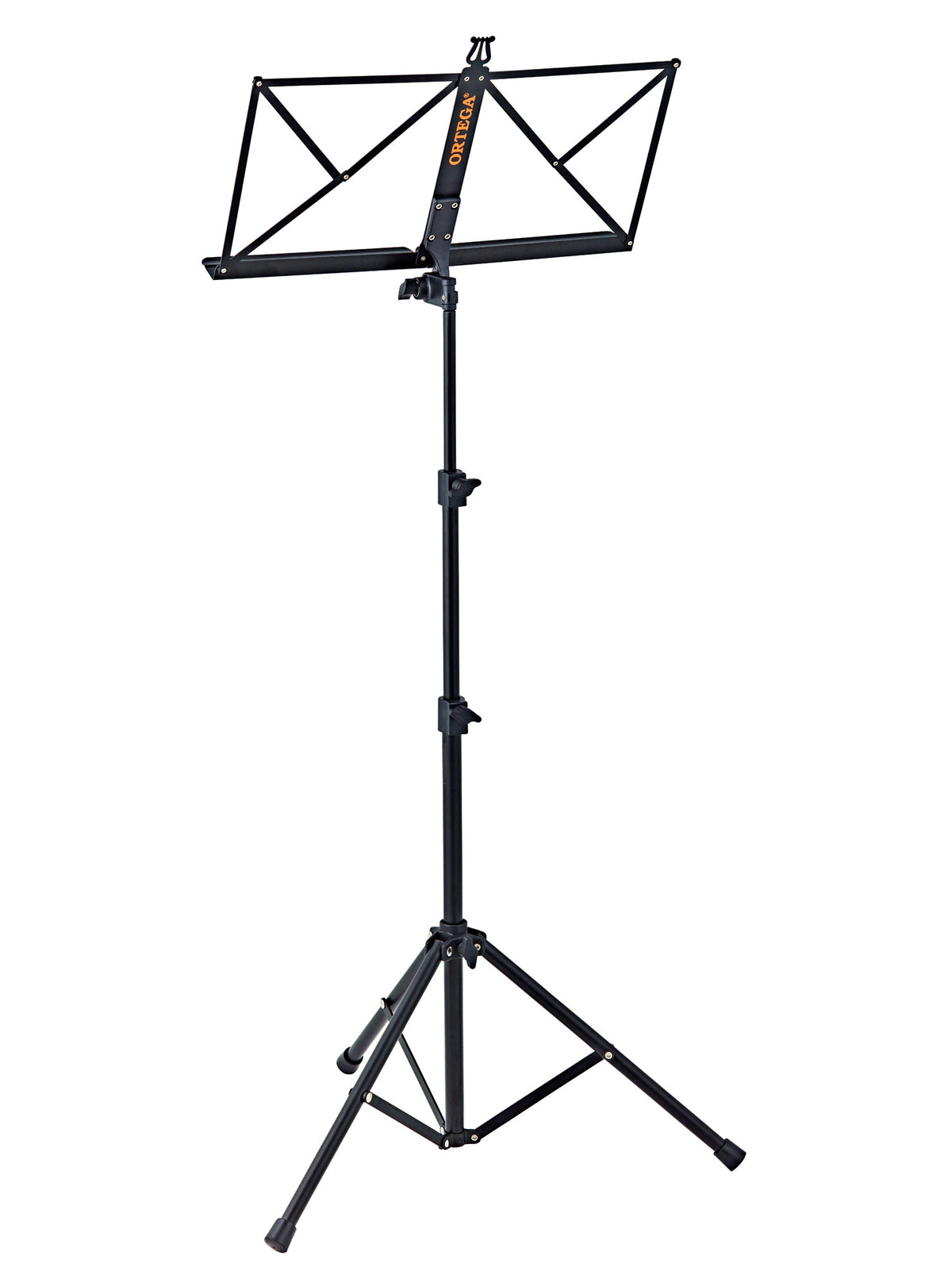 Pupitre pliant, 3 parties, aluminium, hauteur réglable: 57 à 127 cm, plateau: 43.5 x 22 cm, avec housse de transport, noir