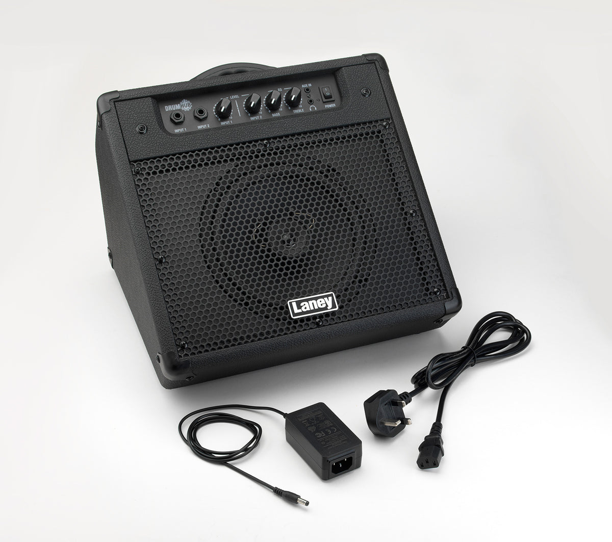 Ampli pour batterie électronique et multipads 40W, HP 8" Custom coaxial + tweeter 2", conception bass reflex, 2 canaux, noir