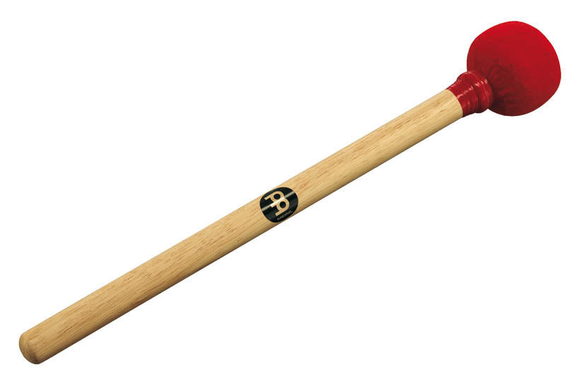 Mailloche Samba 40cm, bois, tête feutre 6 cm rouge