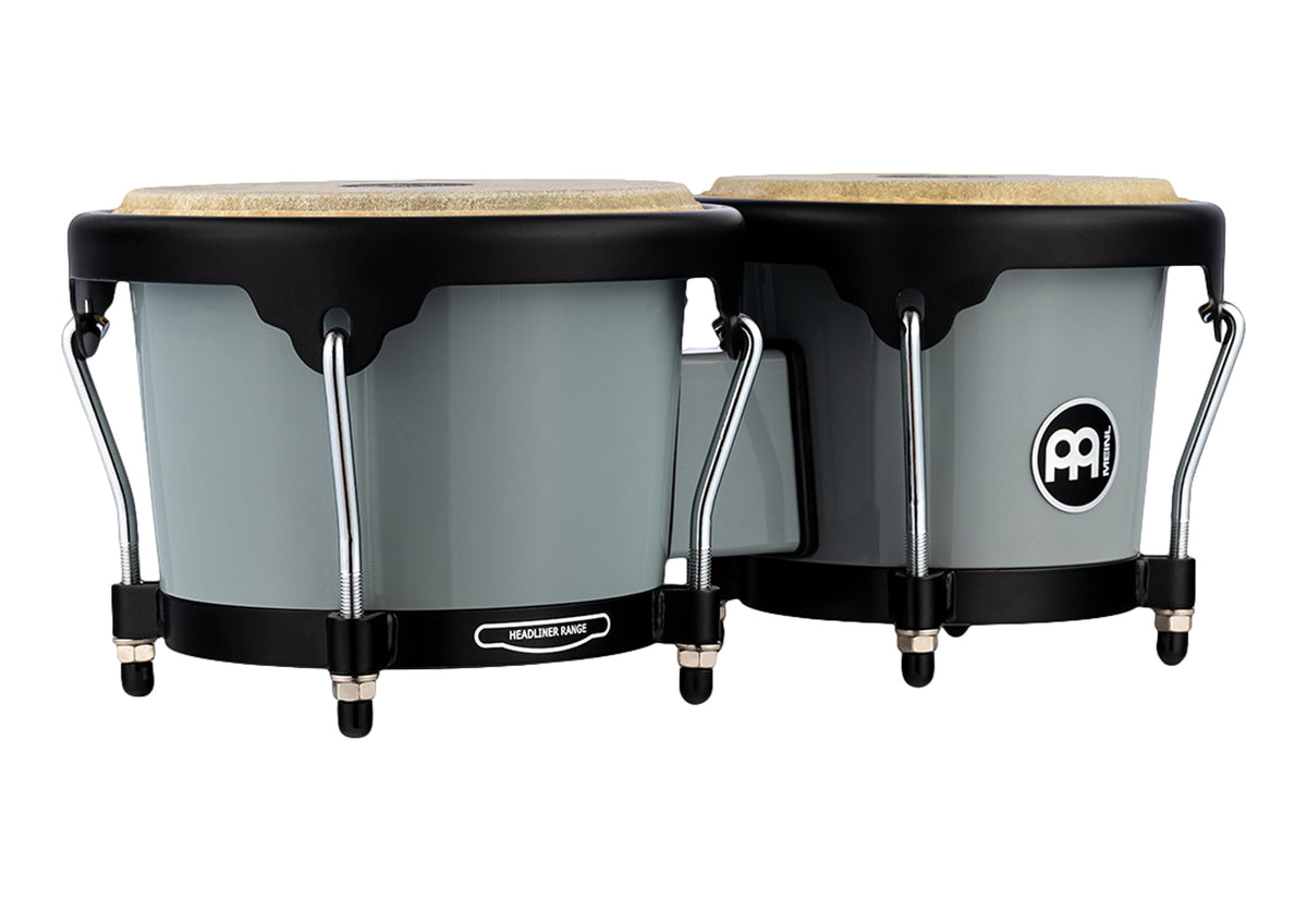 Bongos Journey 6" 1/2 & 7" 1/2, fûts ABS, peaux buffle sélectionnées, cercles arrondis, accastillage noir poudré, Ultimate Grey