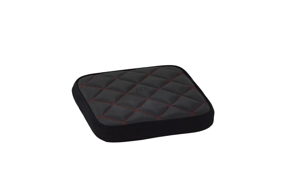 Siège Deluxe pour cajon, épais et confortable, noir brodé rouge