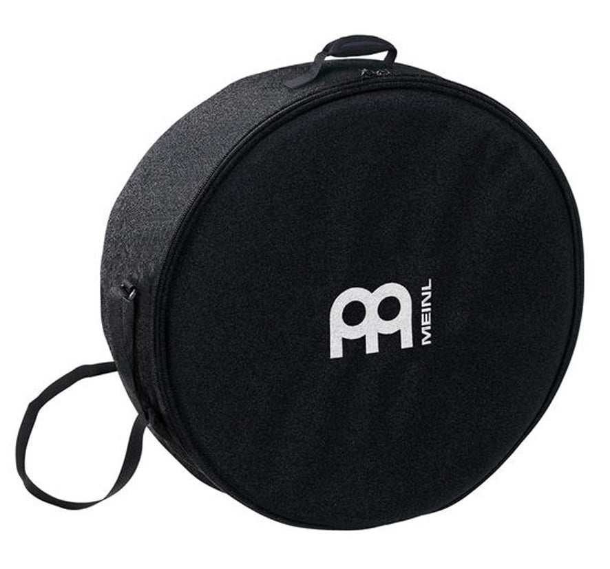 Housse pour bodhrán 18", profondeur 4", nylon rembourré, poignée, sangle, double fermeture éclair, noir