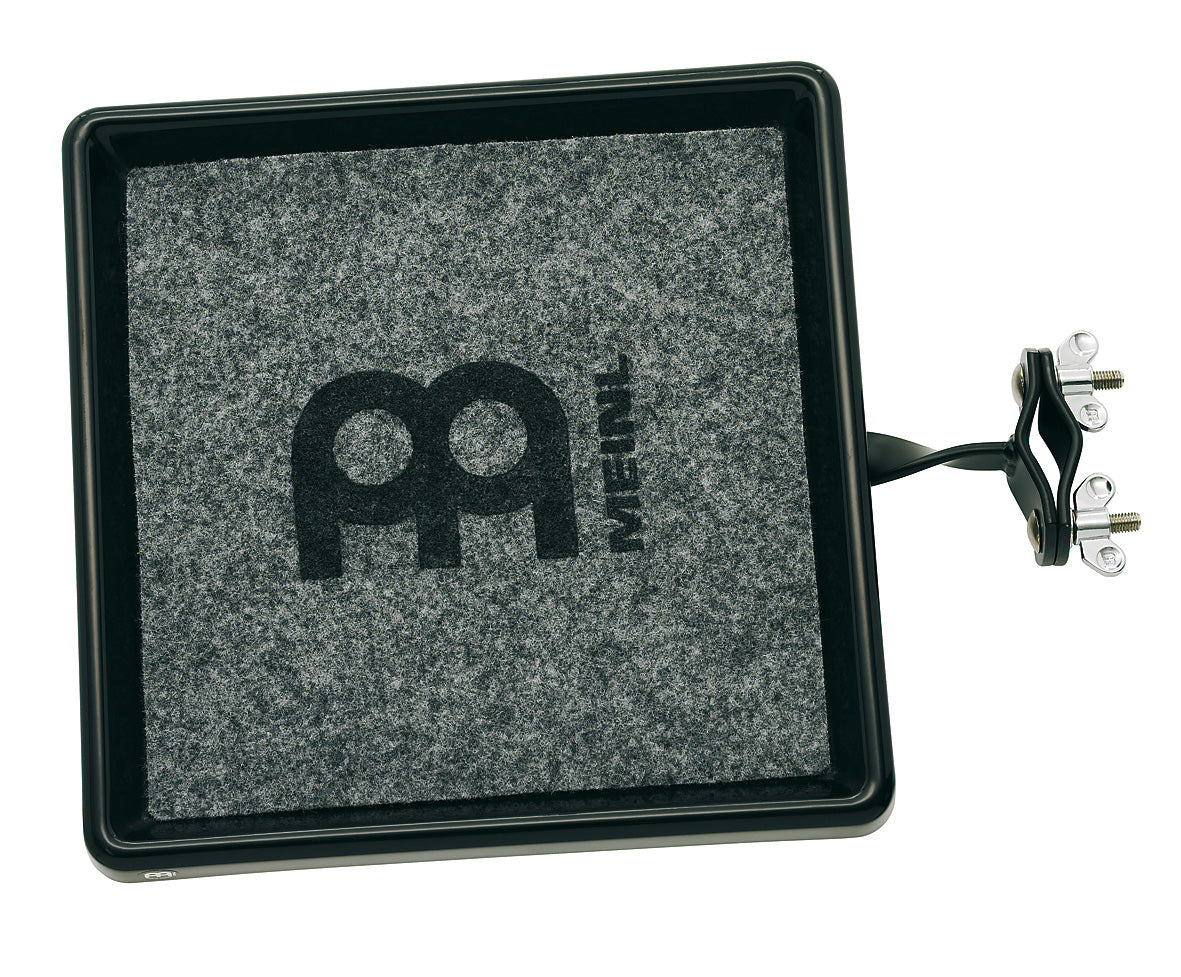 Plateau fibre petites percussions 30.5 x 30.5 cm, moquette antidérapante, inclinable, attache robuste, noir