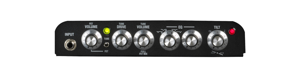 Tête basse amplifiée DB200H, amplification 200W Class D, pré-amplification type lampe et transistor, 2 canaux, noir