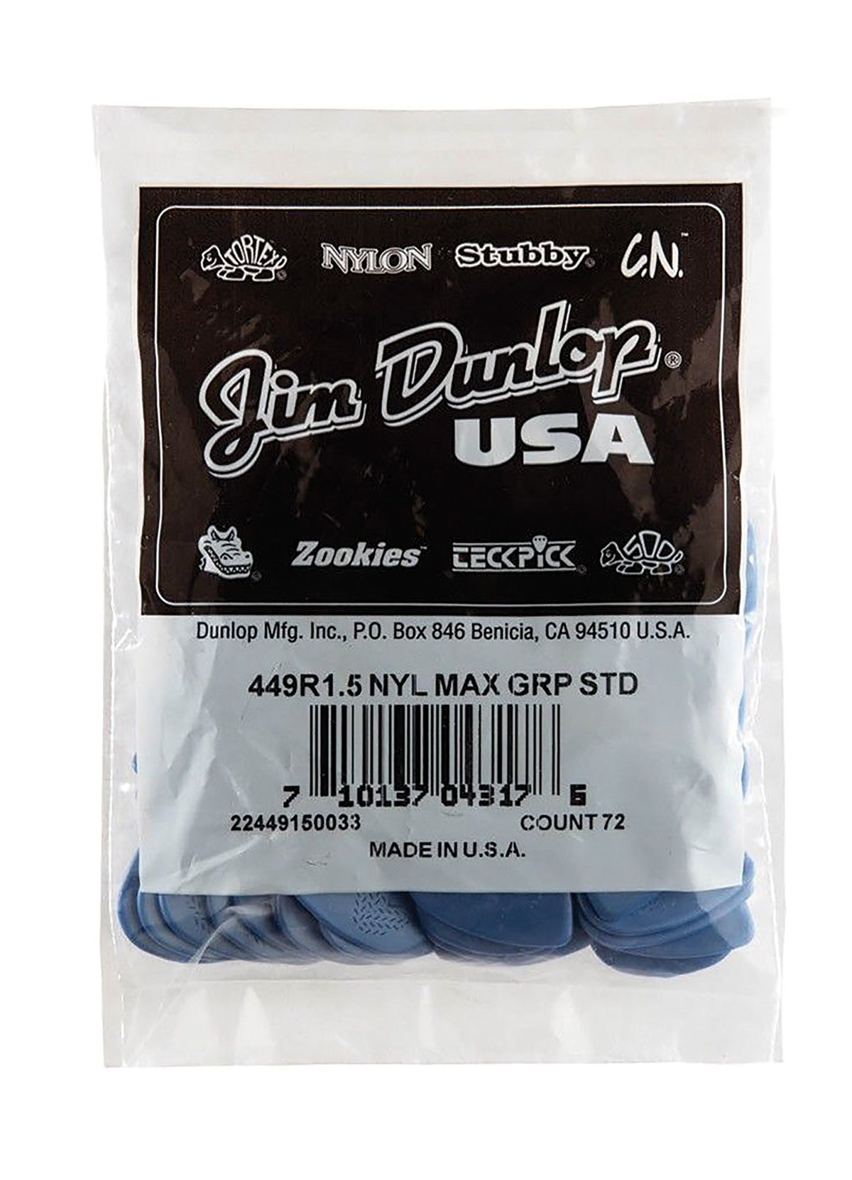 Recharge de 72 médiators Max- Grip 150 pour boite 4491 (bleu)