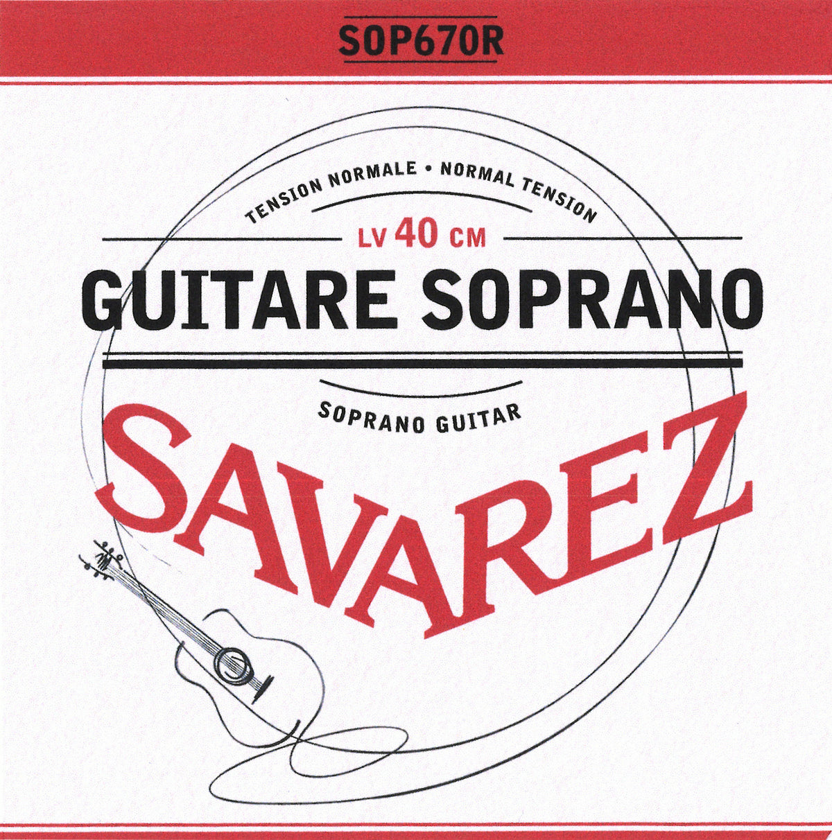 Jeu classique pour guitare soprano, longueur vibrante 40 cm