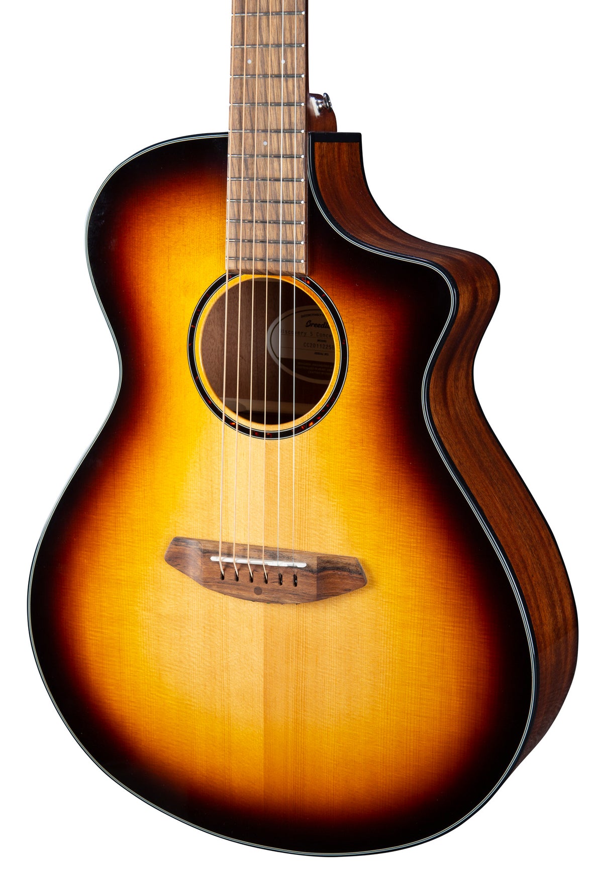 DISCOVERY S CONCERT EDGEBURST CE EPICEA, table épicéa sitka massif, f/e acajou, EQ Fishman Presys I, edgeburst