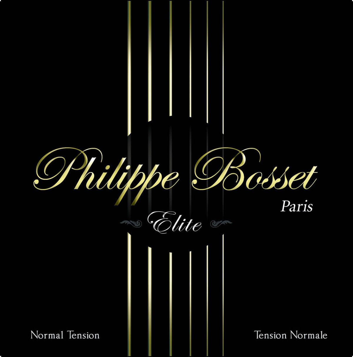 Jeu pour classique Elite, argent/nylon noir, tension normale