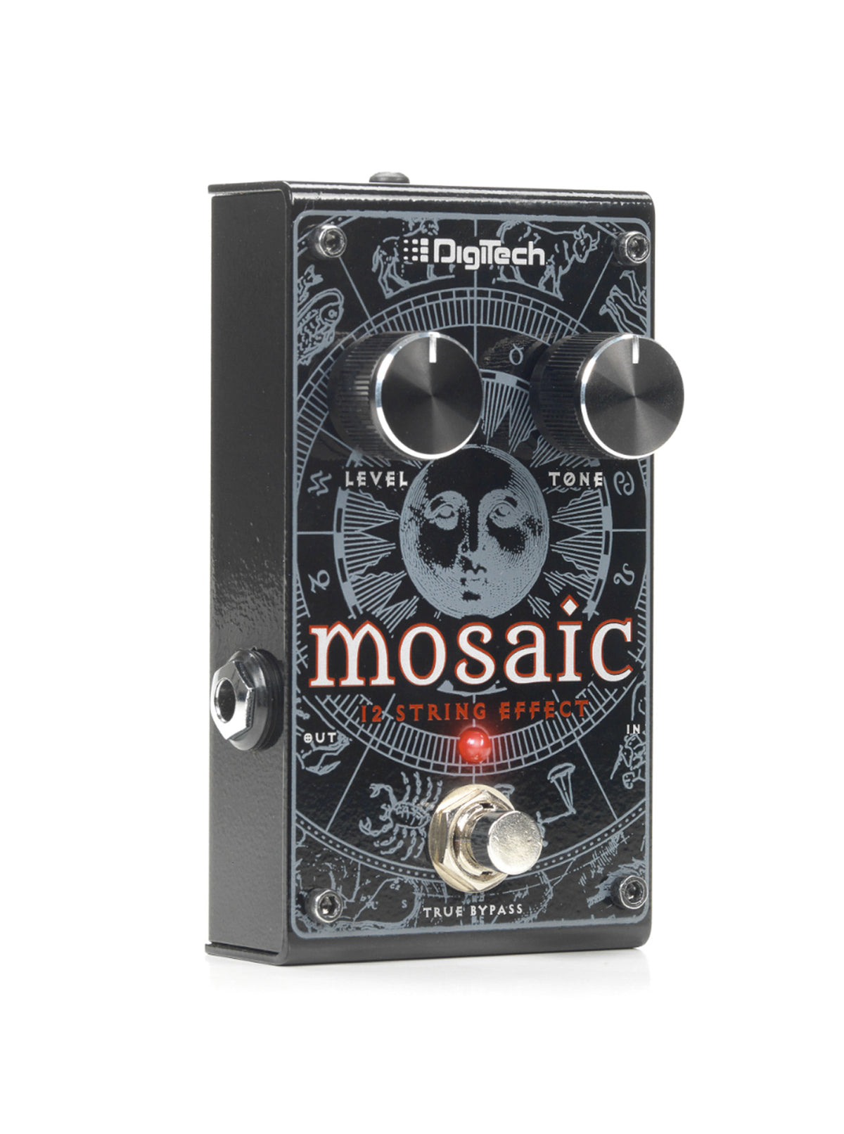 Pédale MOSAIC, pitch shifter polyphonique pour guitare, permet de créer le son d'une 12 cordes à partir d'une 6 cordes, noir