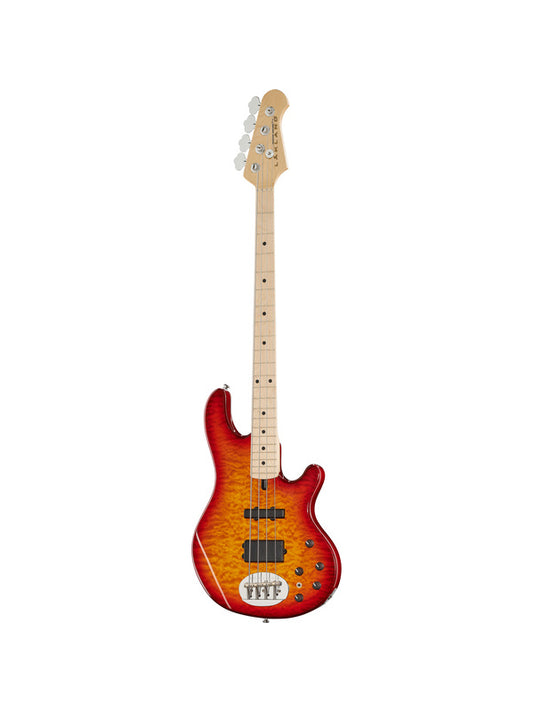 Lakland Skyline 44-02 Deluxe, 4 cordes - Cherry Sunburst, Touche érable