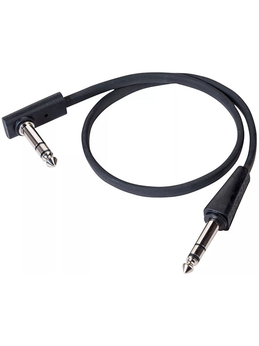 Cable plat TRS 40 cm, droit/angle - Noir