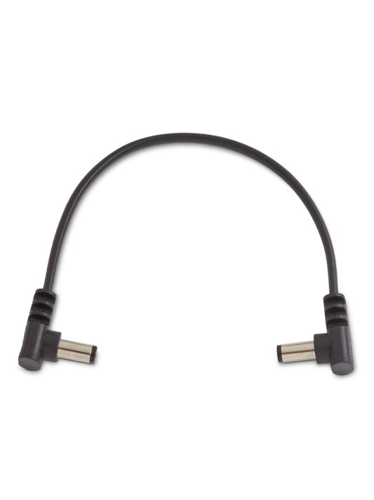 Câble d'alimentation plat coudé/coudé - 15 cm - Black