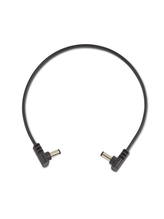 Câble d'alimentation plat coudé/coudé - 30 cm - Black
