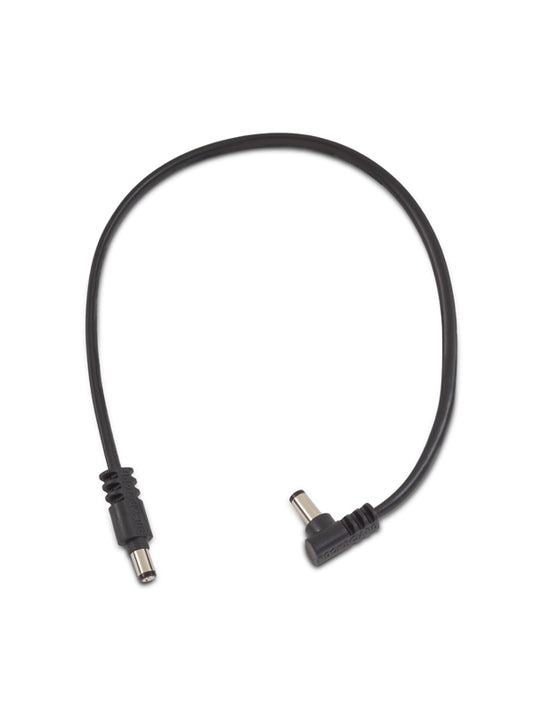 Câble d'alimentation plat coudé/droit - 30 cm - Black