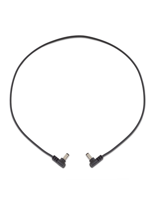 Câble d'alimentation plat coudé/coudé - 60 cm - Black