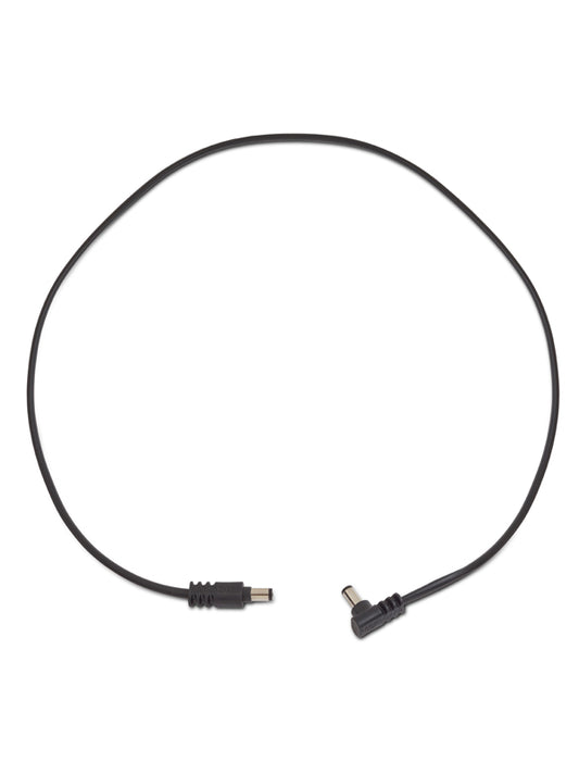 Câble d'alimentation plat coudé/droit - 60 cm - Black