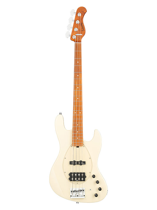 Metroexpress, MJ Vintage Bass, 4 cordes, 21 frettes - Olympic White,Maple