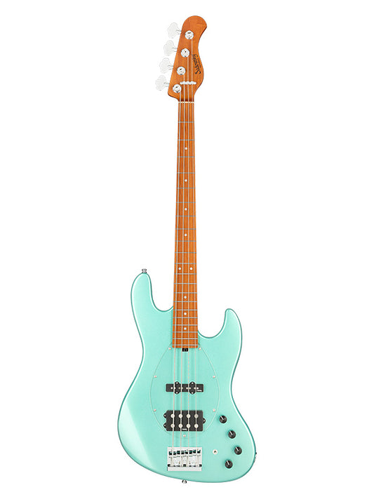 Metroexpress, MJ Vintage Bass, 4 cordes, 21 frettes - Sage Grn Metallic,Maple