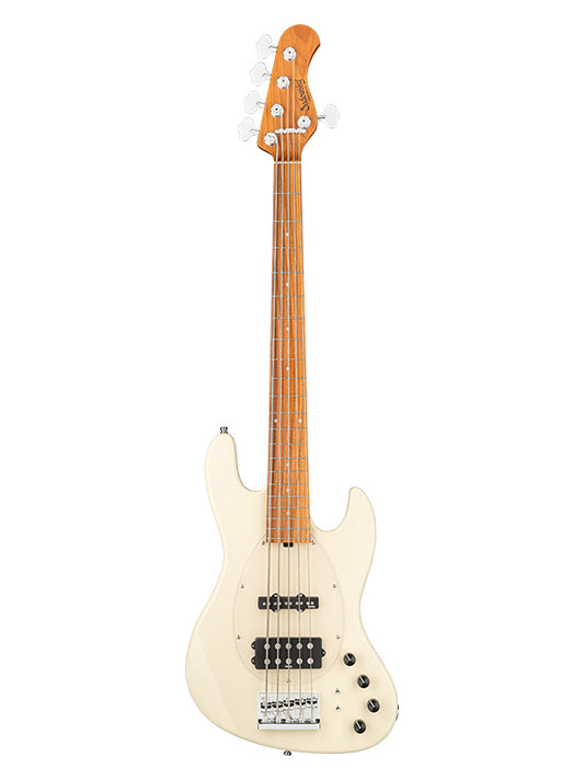 Metroexpress, MJ Vintage Bass, 5 cordes, 21 frettes - Olympic White,Morado