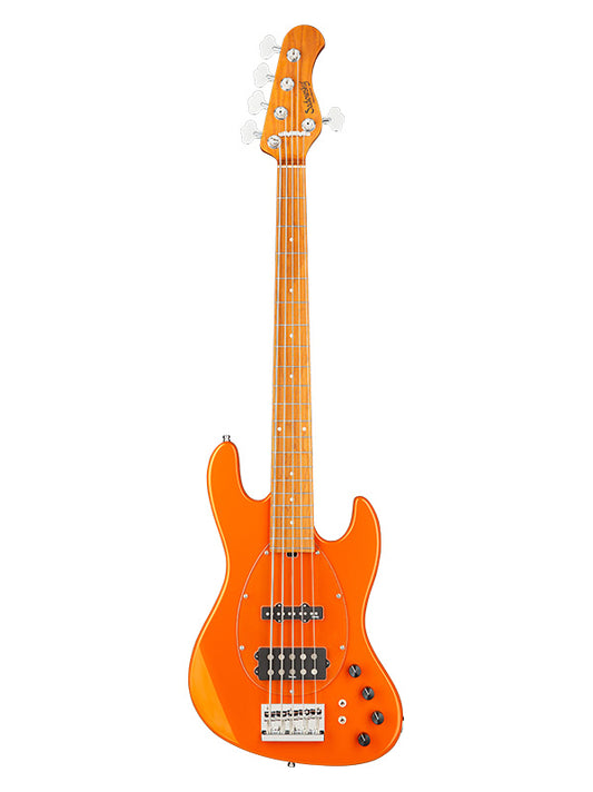 Metroexpress, MJ Vintage Bass, 5 cordes, 21 frettes - Candy Apple Orange,Mapl