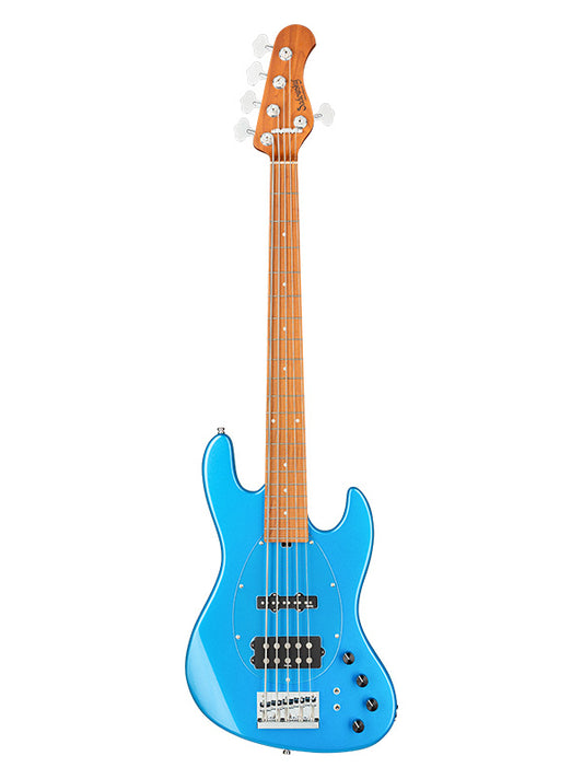 Metroexpress, MJ Vintage Bass, 5 cordes, 21 frettes - Ocean Blue Metallic,Maple
