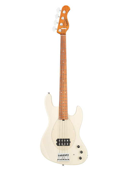 Metroexpress, M Vintage Bass, 4 cordes, 21 frettes - Olympic White,Morado