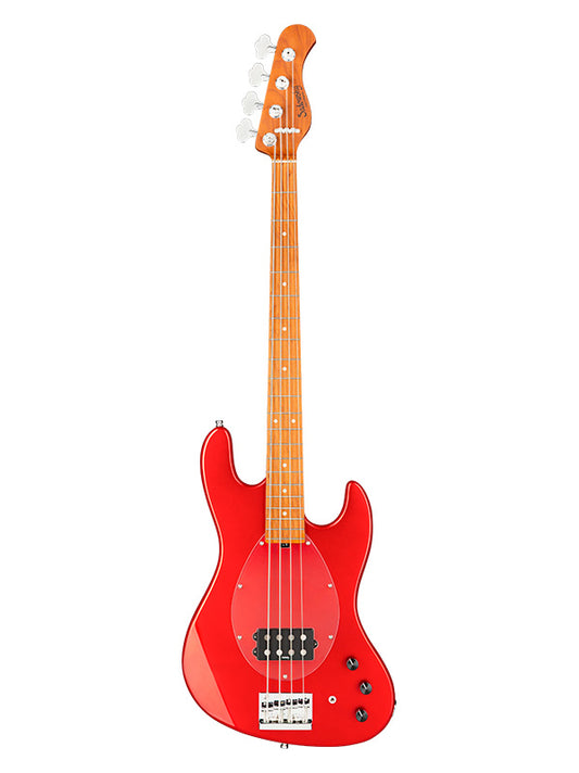 Metroexpress, M Vintage Bass, 4 cordes, 21 frettes - Candy Apple Red,Maple