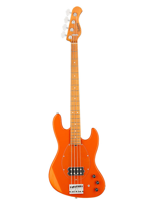 Metroexpress, M Vintage Bass, 4 cordes, 21 frettes - Candy Apple Orange,Mapl