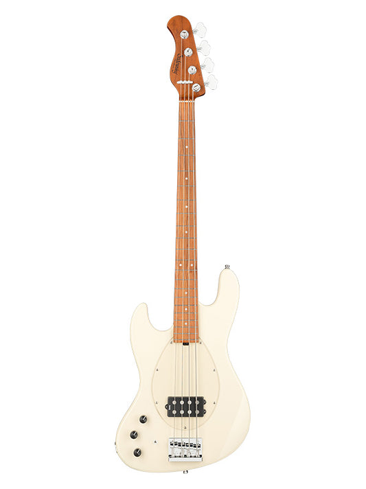 Metroexpress, M Vintage Bass, 4 cordes, 21 frettes, gaucher, gaucher - Olympic White,Morado