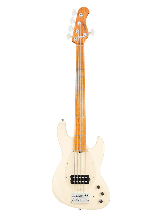 Metroexpress, M Vintage Bass, 5 cordes, 21 frettes - Olympic White,Maple