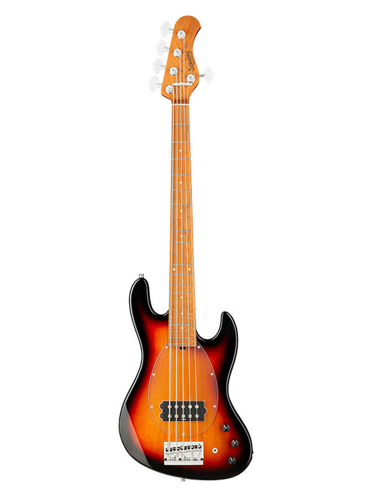 Metroexpress, M Vintage Bass, 5 cordes, 21 frettes - Tobacco Burst,Maple