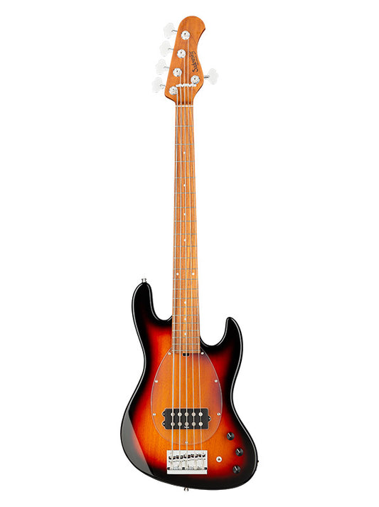 Metroexpress, M Vintage Bass, 5 cordes, 21 frettes - Tobacco Burst,Morado