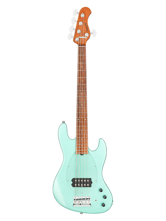 Metroexpress, M Vintage Bass, 5 cordes, 21 frettes - Sage Green Metallic,Morado