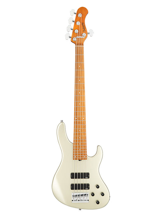 Metroexpress, Modern Bass, 5 cordes, 24 frettes - Champagne Metallic High Polish,Maple