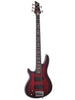 Schecter Hellraiser Extreme 5 Basse Gaucher Crimson Red Burst Satin