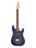 Schecter Sunset Custom II USA Blue Crimson Flame - Ebony