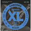 D'Addario Chromes ECG25 Light 12-52 Entorchado plano