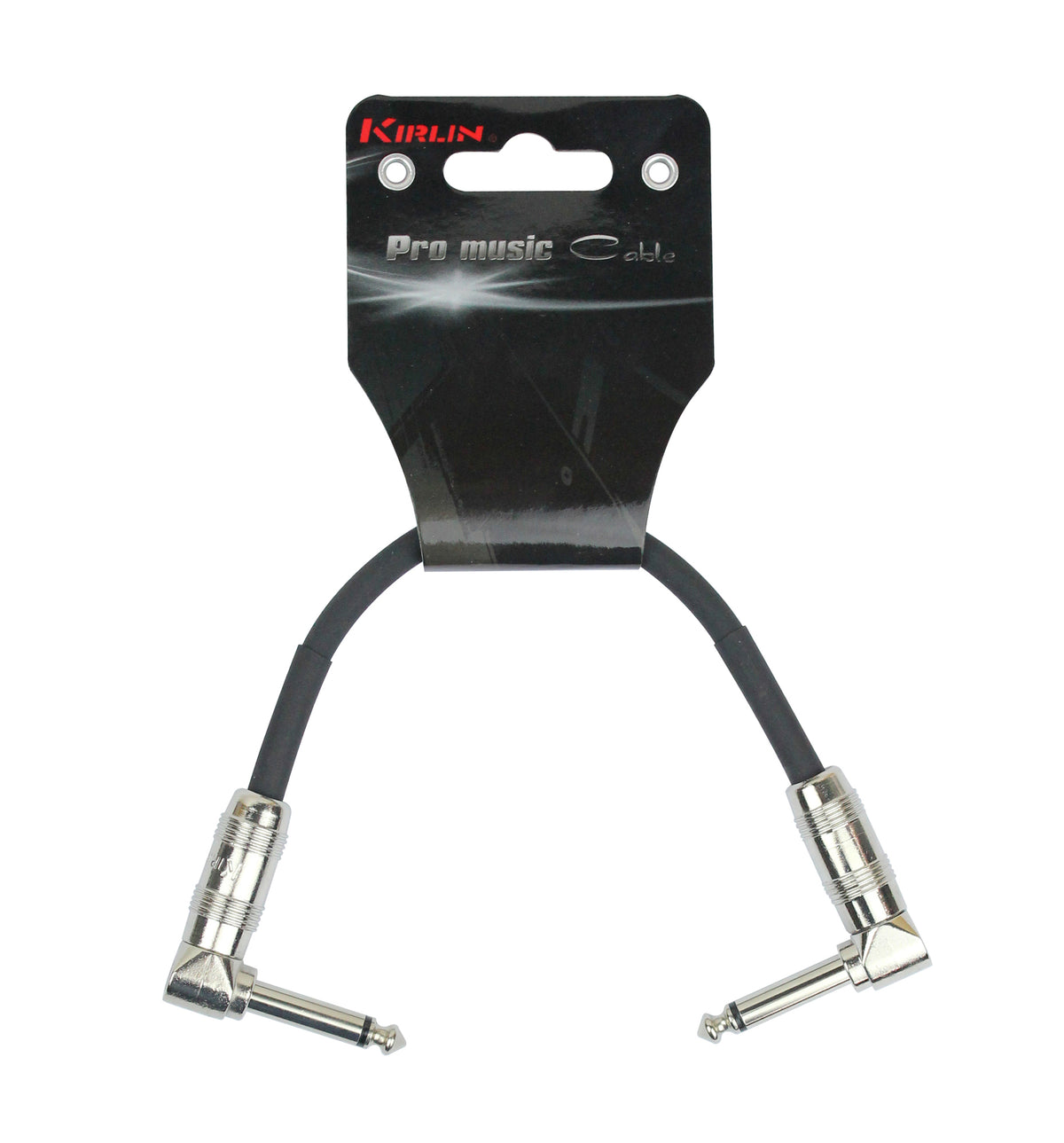 Câble patch ENTRY Jack mono coudé/Jack mono coudé, 0.15 mètres, noir