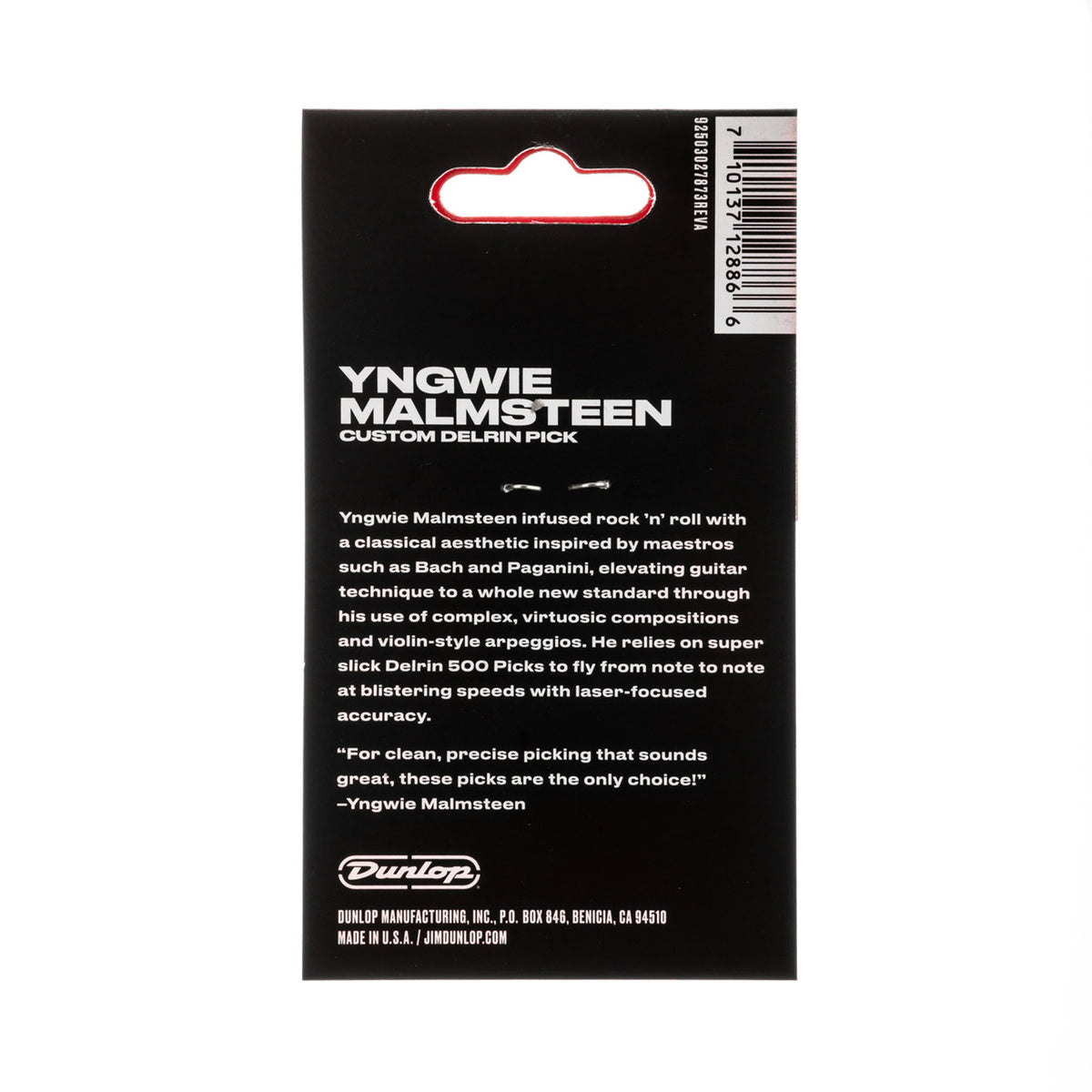 Sachet de 6 médiators Yngwie Malmsteen Custom Delrin 1.14 mm