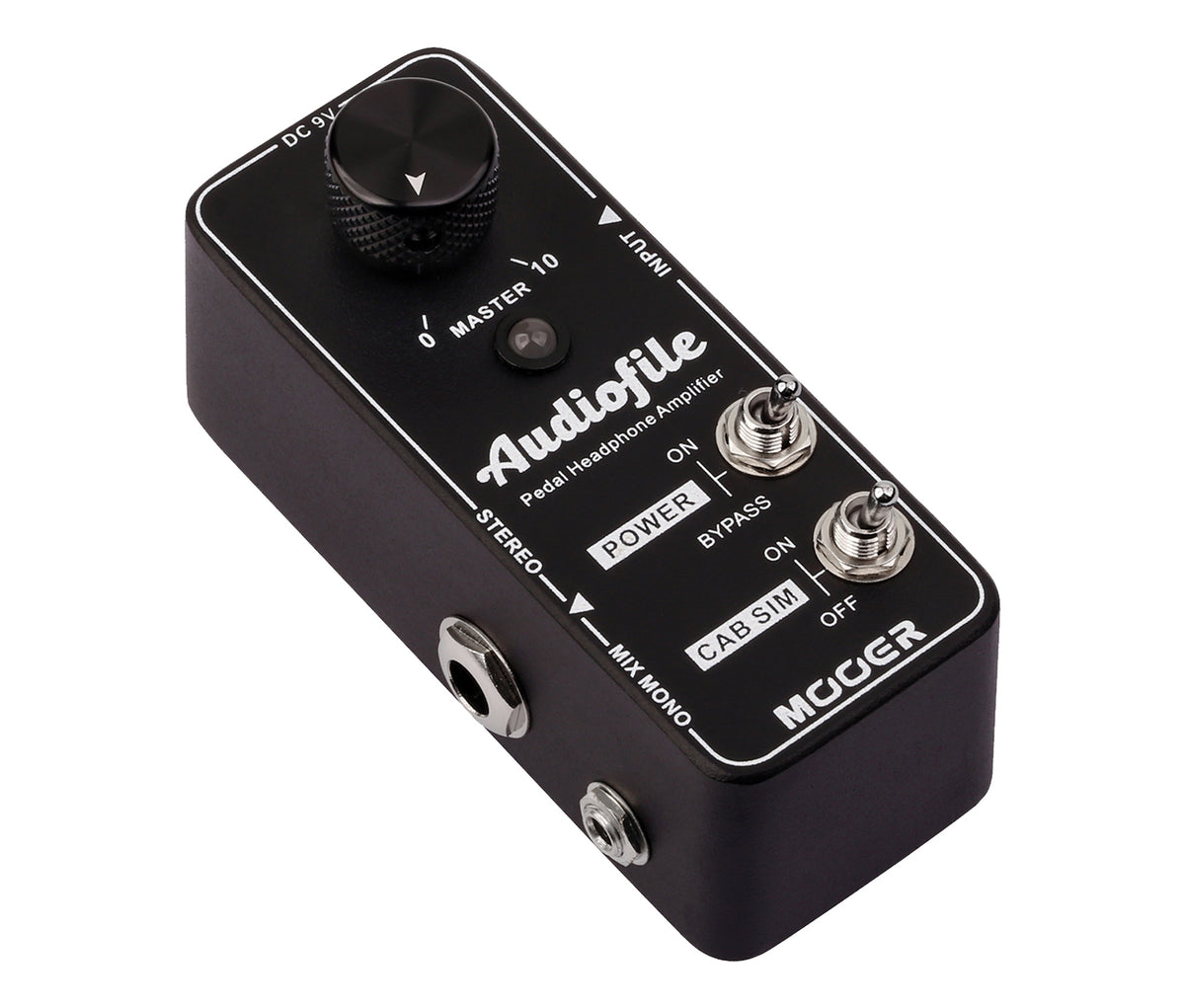 Pédale AUDIOFILE, ampli casque analogique qualité hi-fi, boîtier métal, true bypass, noir