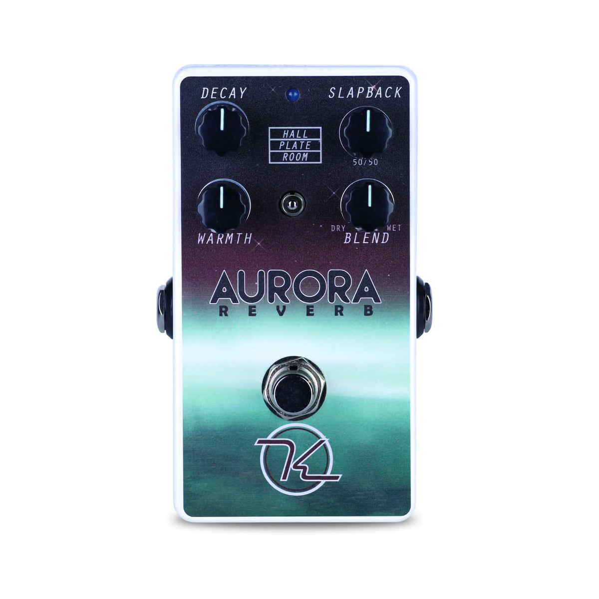 Pédale AURORA DIGITAL REVERB, réverb digitale 3 modes (hall/plate/room), blanc