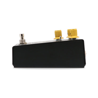 Pédale SUPER RODENT, overdrive et distorsion basée sur deux pédales légendaires, 100% analogique, noir et jaune