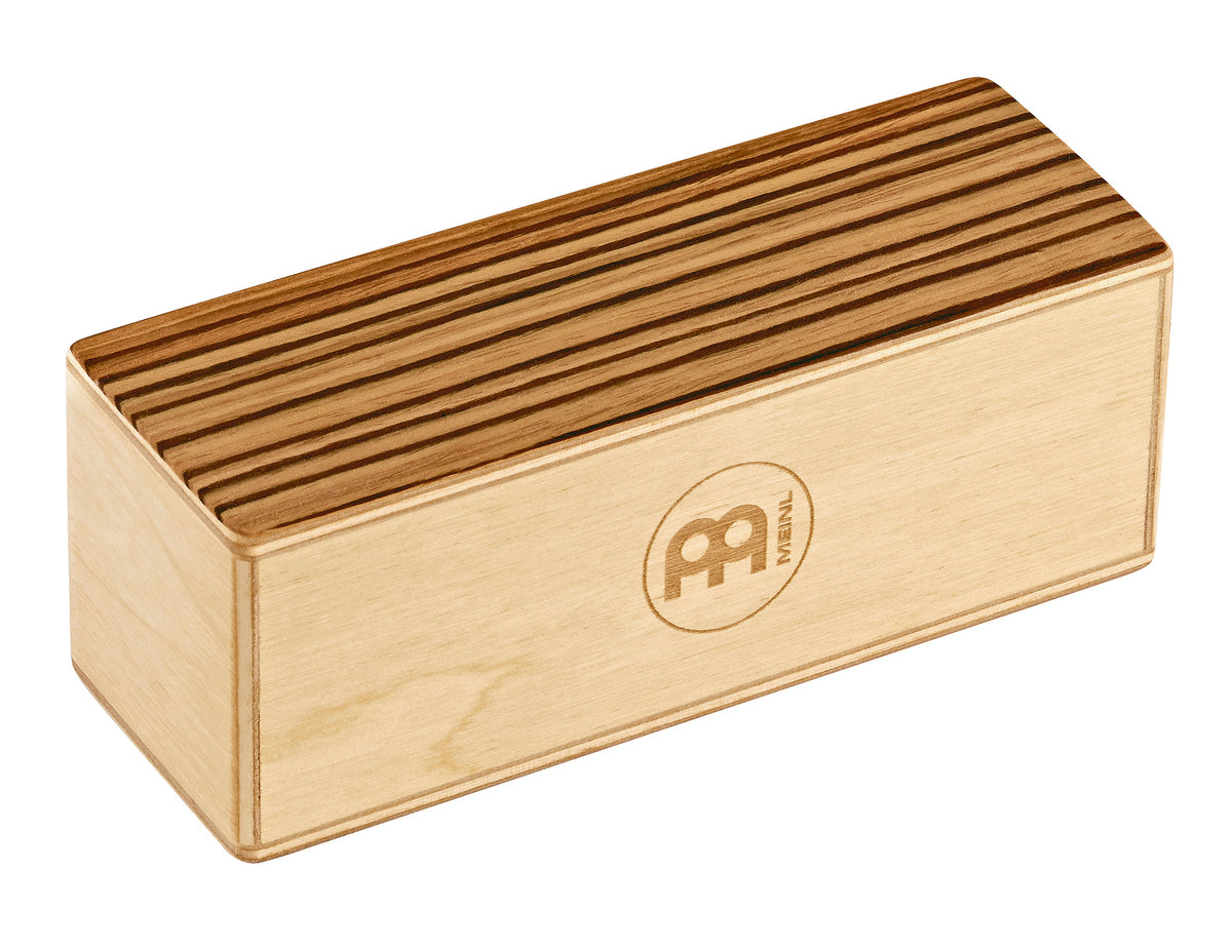 SHAKER MEINL BOIS, RECTANGULAIRE, PETIT, BOULEAU BALTIQUE, HAUT/BAS EXOTIQUE ZÉBRÉ