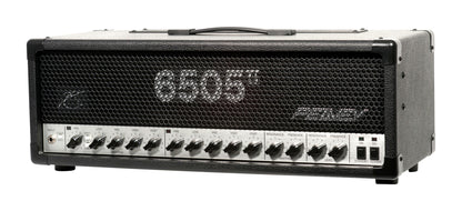 Tête amplifiée à lampes 120W, 2 canaux, EQ 3 bandes, contrôles"Resonance" et"Presence", 2 sorties jack, finition noir