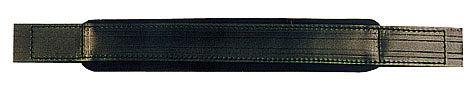 Courroie main gauche, cuir noir (L=54cm/l=6cm)