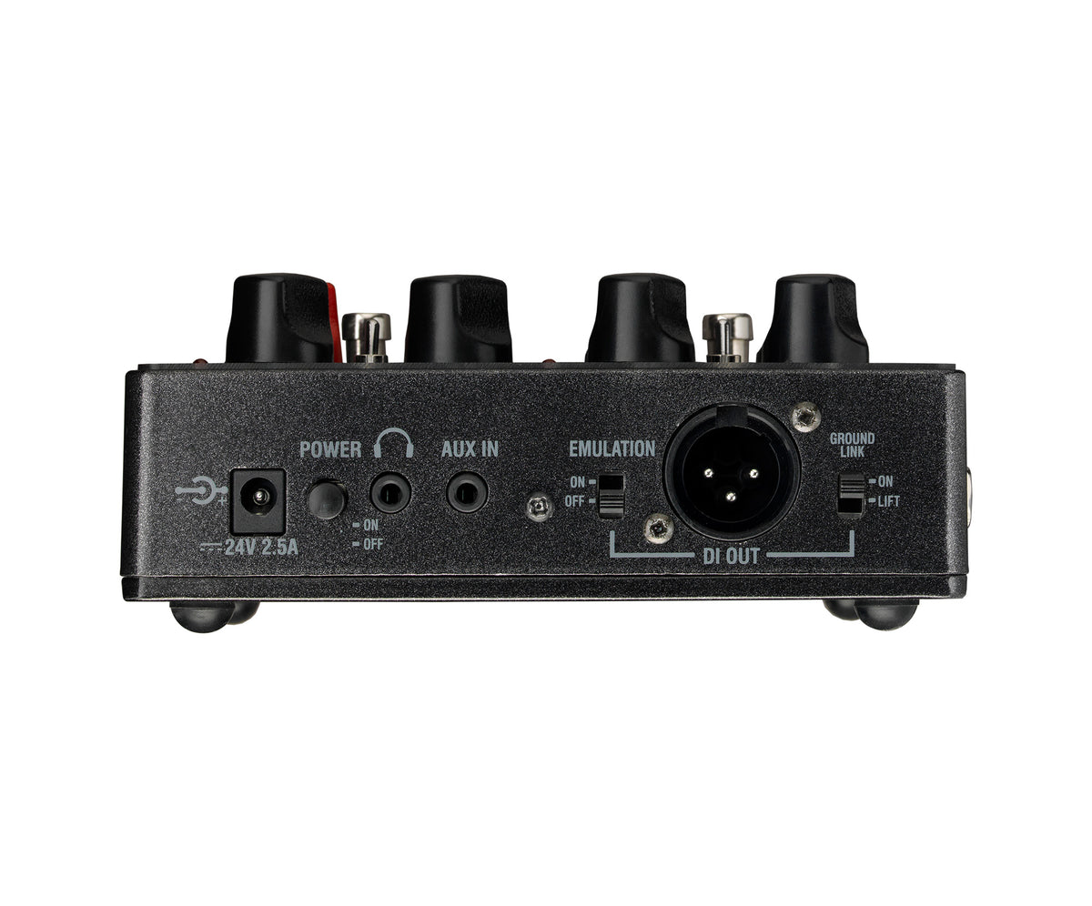 Ampli IRF-LOUDPEDAL 60W, 2 canaux, égalisation passive 3 bandes, switch Boost, sortie DI, avec alimentation 24V, noir